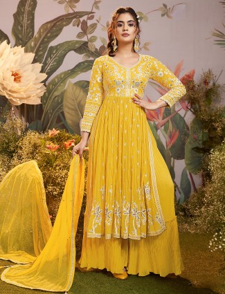 Stunning mustard yellow palazzo suit