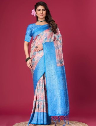 Light purple silk saree