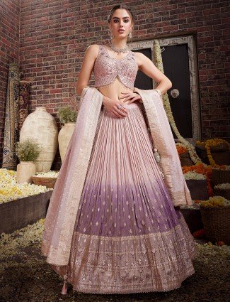 Beauteous georgette pink lehenga choli