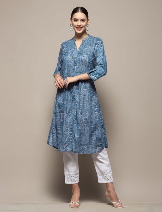 BIBA cotton kurti in blue 