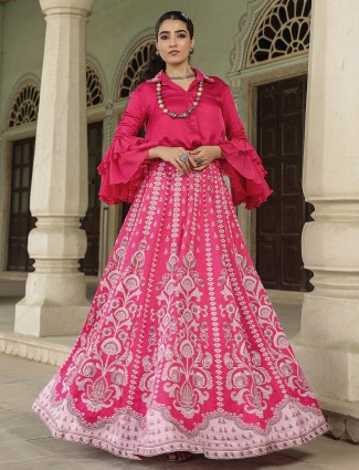 Trendy black indowestern in terry rayon