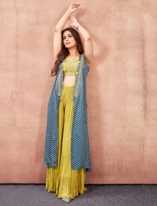 Stunning yellow jacket style palazzo suit