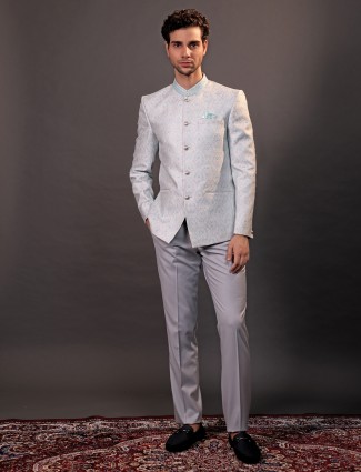 Latest sky blue terry rayon jodhpuri suit