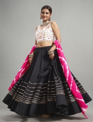  Fabulous black cotton silk chaniya choli