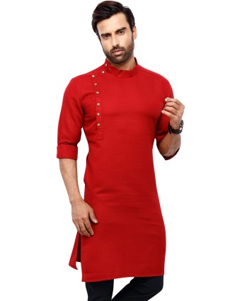 Classy red kurta for festival