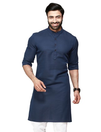 Cotton navy festival kurta