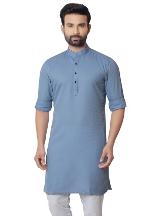 Light blue plain kurta