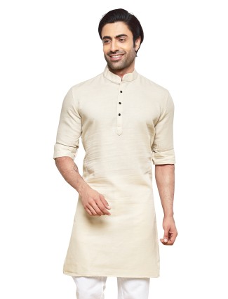 Stunning cream plain kurta