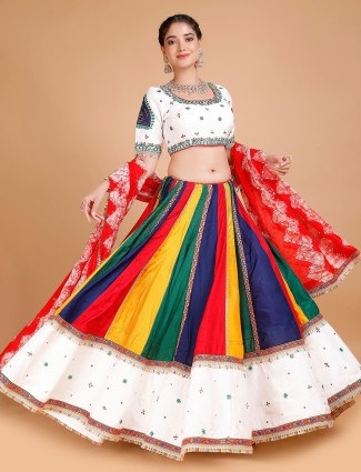 Beautiful multi color cotton silk chaniya choli