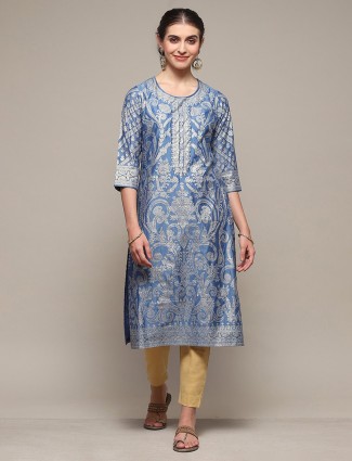 BIBA blue polyster kurti