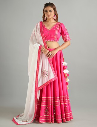 Stunning magenta chaniya choli 