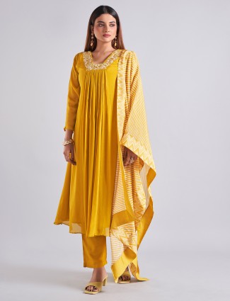 Newest mustard yellow salwar suit