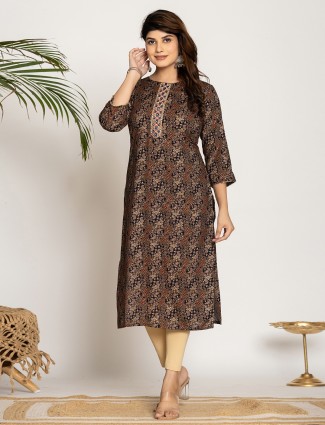 Awesome black printed kurti