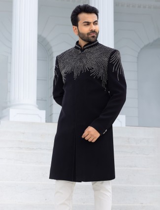 Reception style terry rayon Indowestern for man