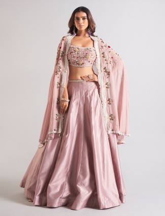 Stunning silk light purple lehenga choli