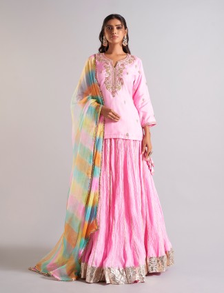 Latest pink lehenga salwar suit