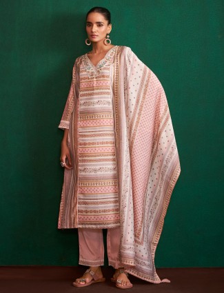 Gorgeous pink cotton silk kurti set