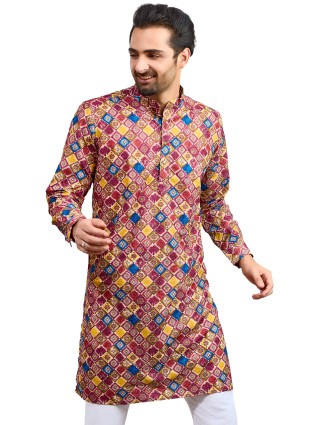 Multicolor cotton trendy kurta