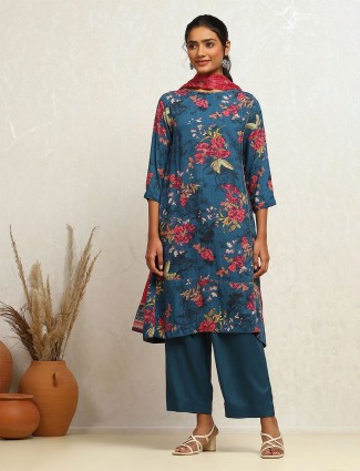 BIBA blue printed kurti with pant