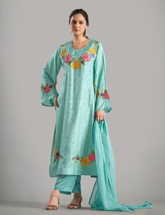 Beautiful mint green salwar suit