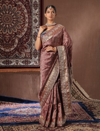 Latest wine kanjivaram silk saree