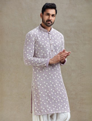 Lilac purple ethereal charm kurta salwar set