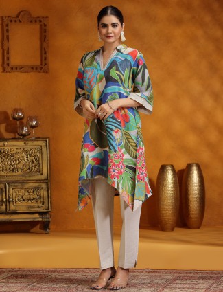 Multi color printed salwar suit for women