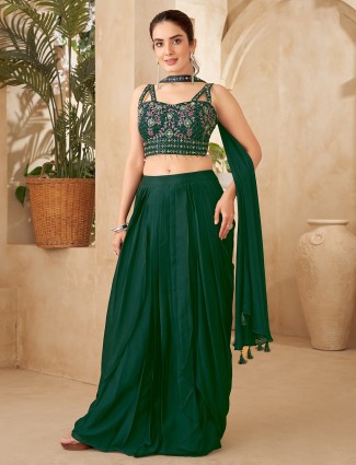 Stunning satin off-white salwar suit