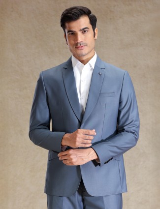 Fresh cambridge blue terry rayon suit set