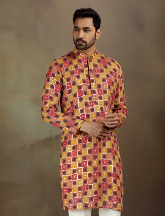 Multicolor georgette sequins kurta suit