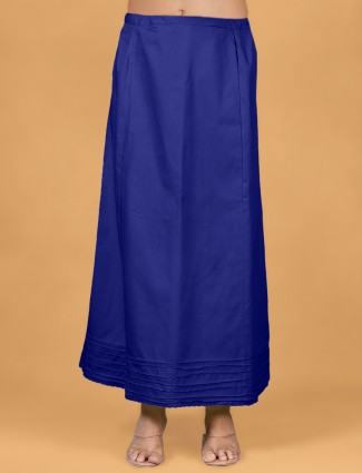 Blue cotton plain petticoat