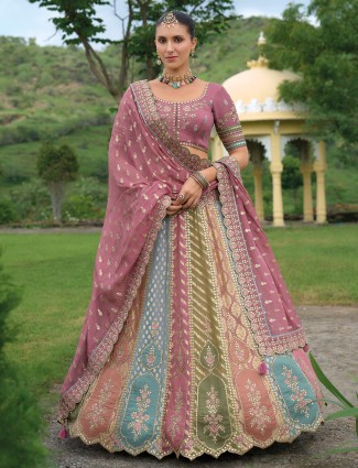 Gorgeous light purple silk lehenga choli