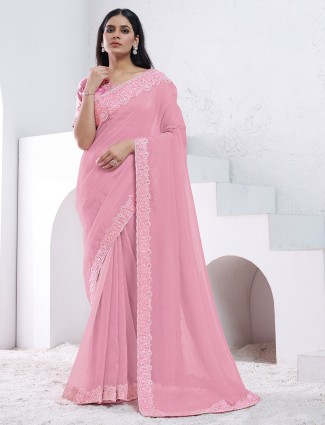 Graceful purple cozi silk saree with artistic prints and thread embroidery