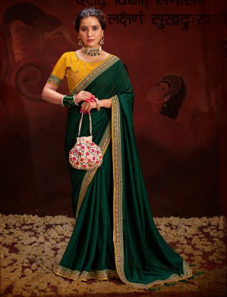 Latest grey linen saree