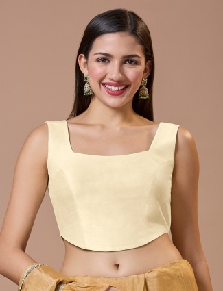 Beautiful Cream silk ready made blouse