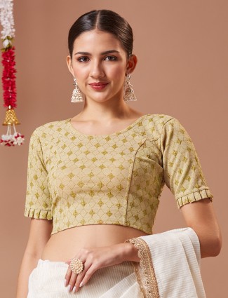 Stunning pista green cotton blouse
