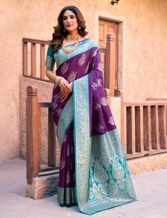 Light blue designer net Saree