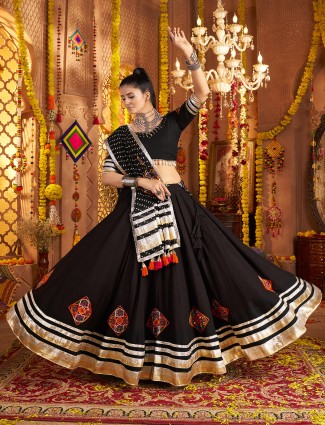 Chic black festive ensemble for navratri nights