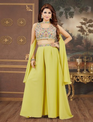 Red silk sharara set with sequins glamour