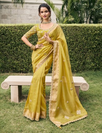 Light blue designer net Saree