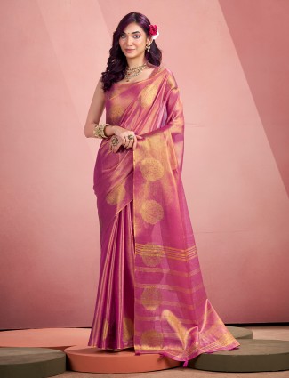 Black taffeta zari thread boat neck ready blouse