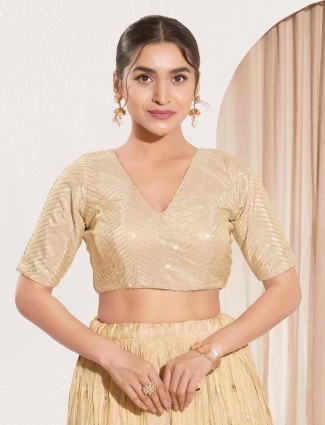 Stunning gold sequins ready made blouse