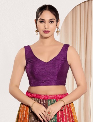 Ready made wine silk blouse
