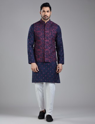 Timeless navy waistcoat set perfect for elegant occasions