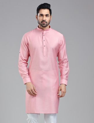 Light pink simple yet classy kurta for men