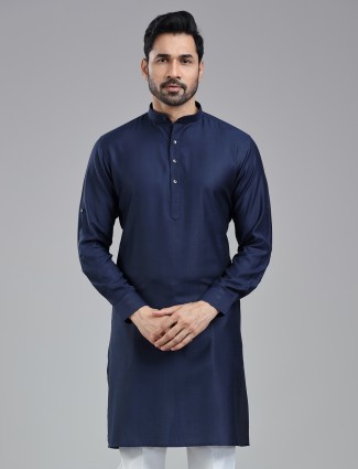 Stunning oxford navy festival kurta