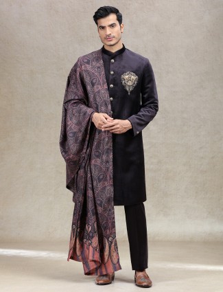 White indo western in terry rayon with dupatta
