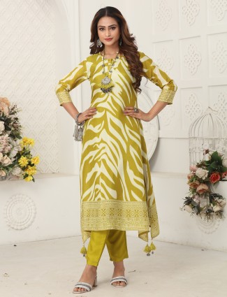Rani georgette festive printed kurti set