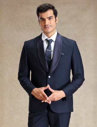 Navy 5 pcs coat suit for cocktail events