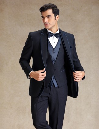 Luxe navy terry rayon 5 pcs tuxedo set